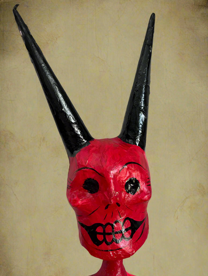 Papier Mache Devil Statue 32" Halloween