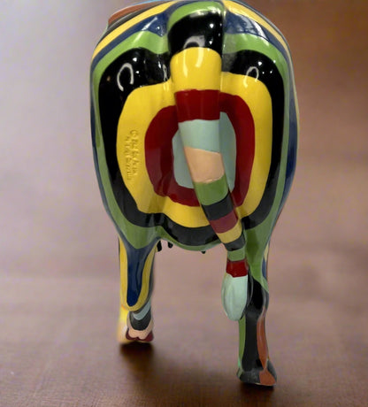 Large Cow Parade Artistic Striped Cow Cary Smith