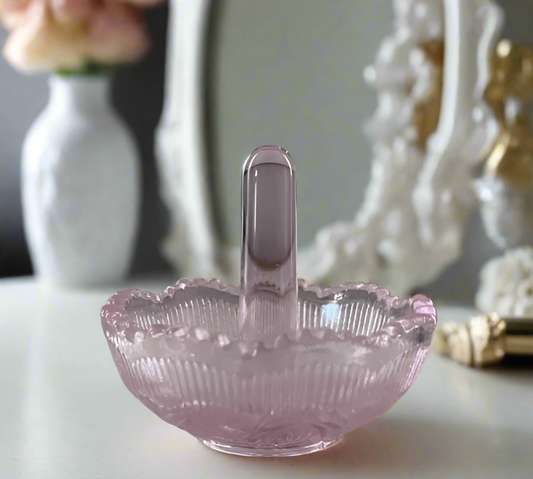 Passion Pink Glass Ring Holder